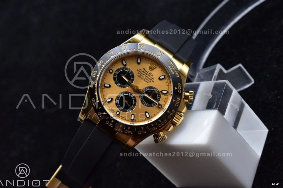 on YG Daytona BTF SA Edition Rubber Oysterflex 766 Dial Best 1:1 Black Original 116518 Strap 0825